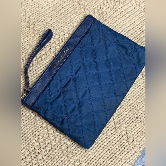 Michael Kors Bags Michael Kors Xl Kieran Zip Quilted Fabric Clutch